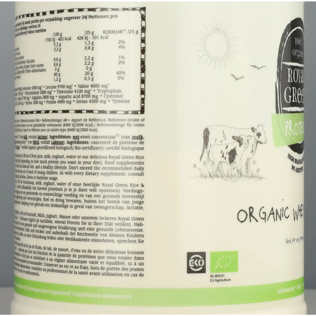 Royal Green Organic Whey ProteĂŻn 600GR