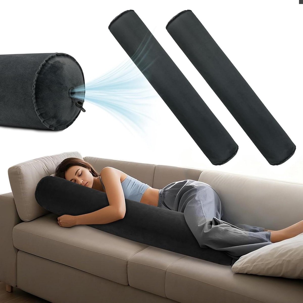 Inflatable Body Pillow for Side Sleepers - Comfortable Support for Adults and Children - Ideal for Embracing Sleeping - Back and Neck Support - 120 x 20 cm