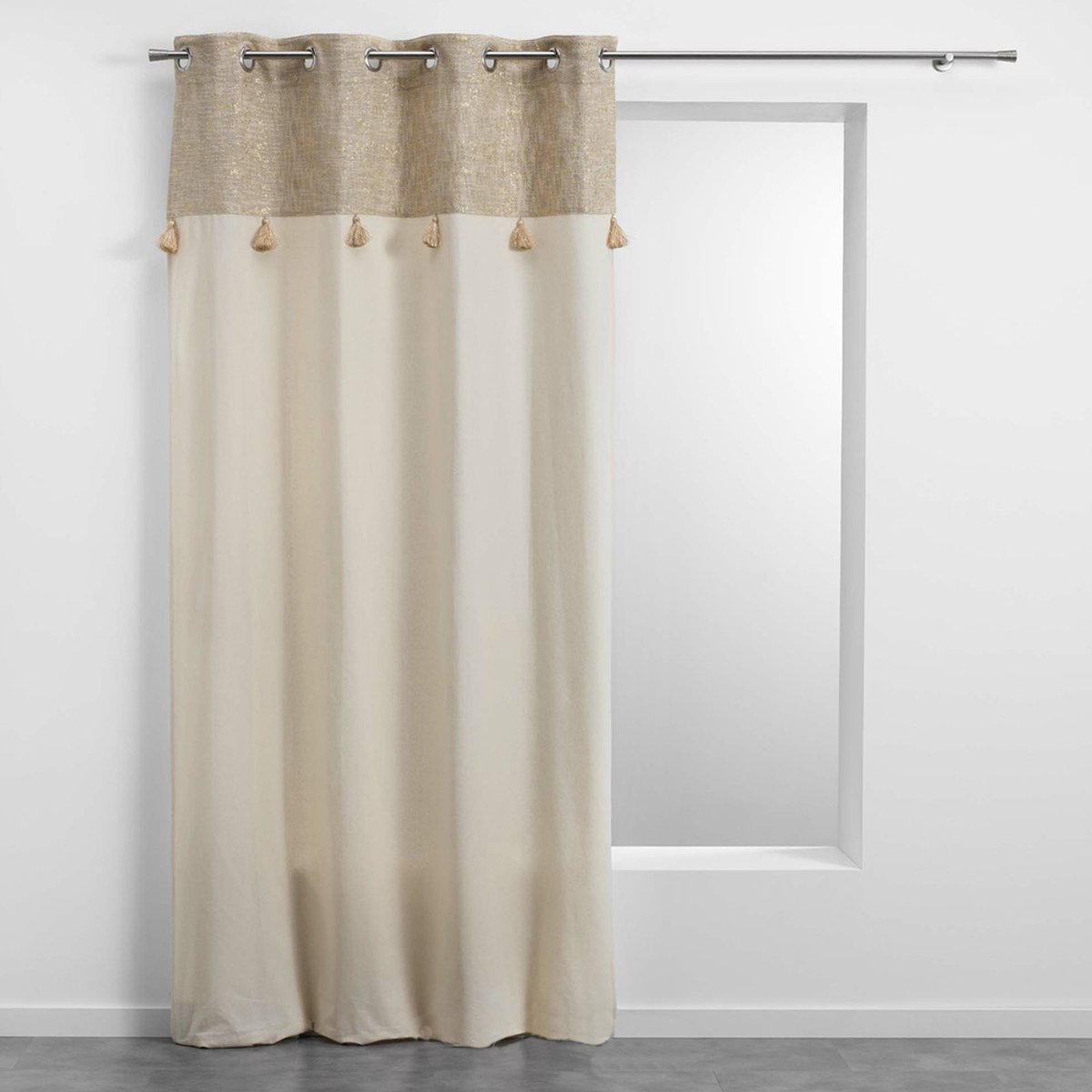 Gordijn met Ringen 140 x 240 cm Ioni Beige