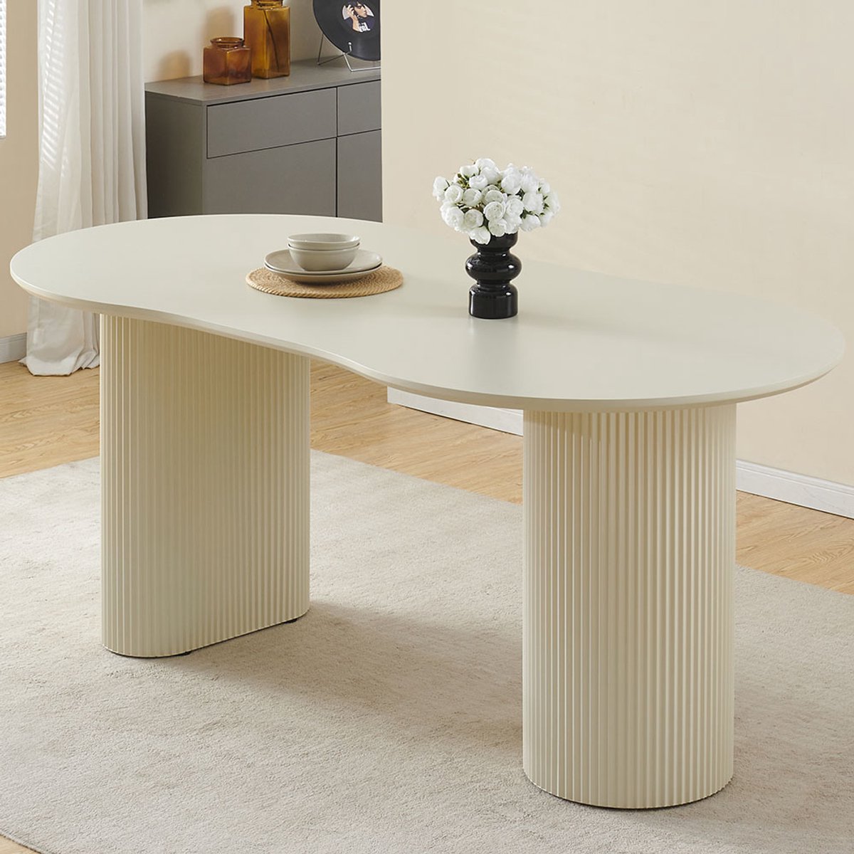 Milton & Oldbrook Eettafel 180 cm Motala Crème Beige