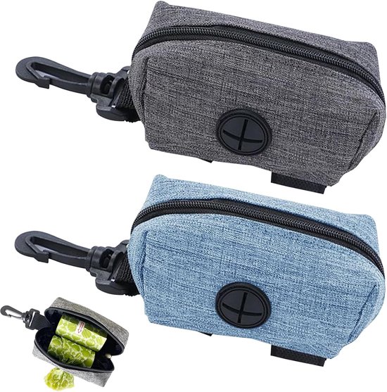 FuninCrea Hondentraktatiezakje, hondensnoepzak met ingebouwde poepzakdispenser, hondentraining traktatiezakje voor wandelen, Oxford-doek, hondentrainingstas voor reizen, buitentraining (zwart
