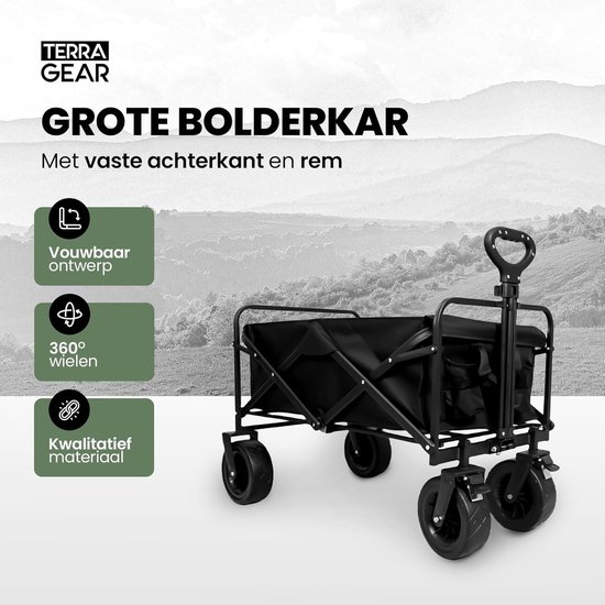 MKSS® Bolderkar Opvouwbaar Luchtbanden - Strandwagen - Bolderwagen