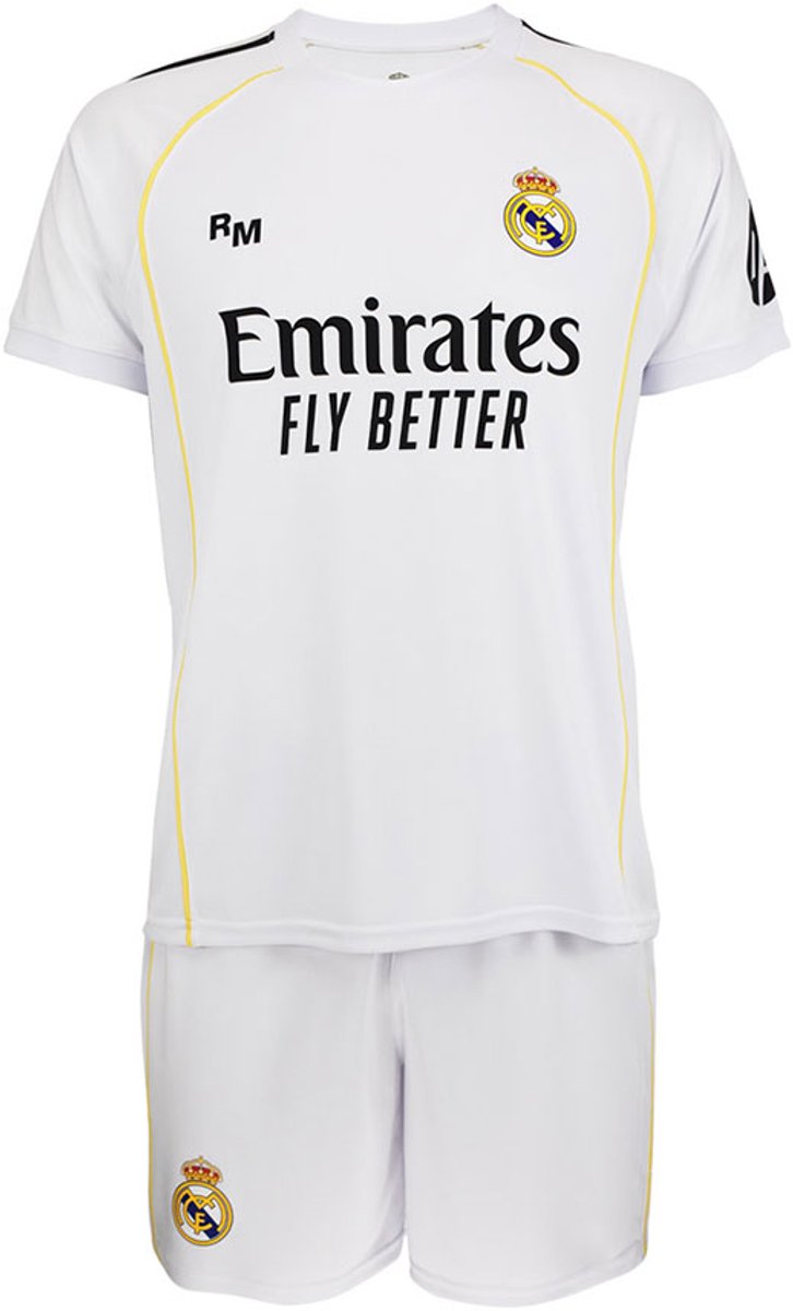 Real Madrid Voetbaltenue Thuis Eigen Naam - 2025-2026 - Voetbal Tenue Kinderen - Shirt en Broekje - Jongens en Meisjes -- Maat 140