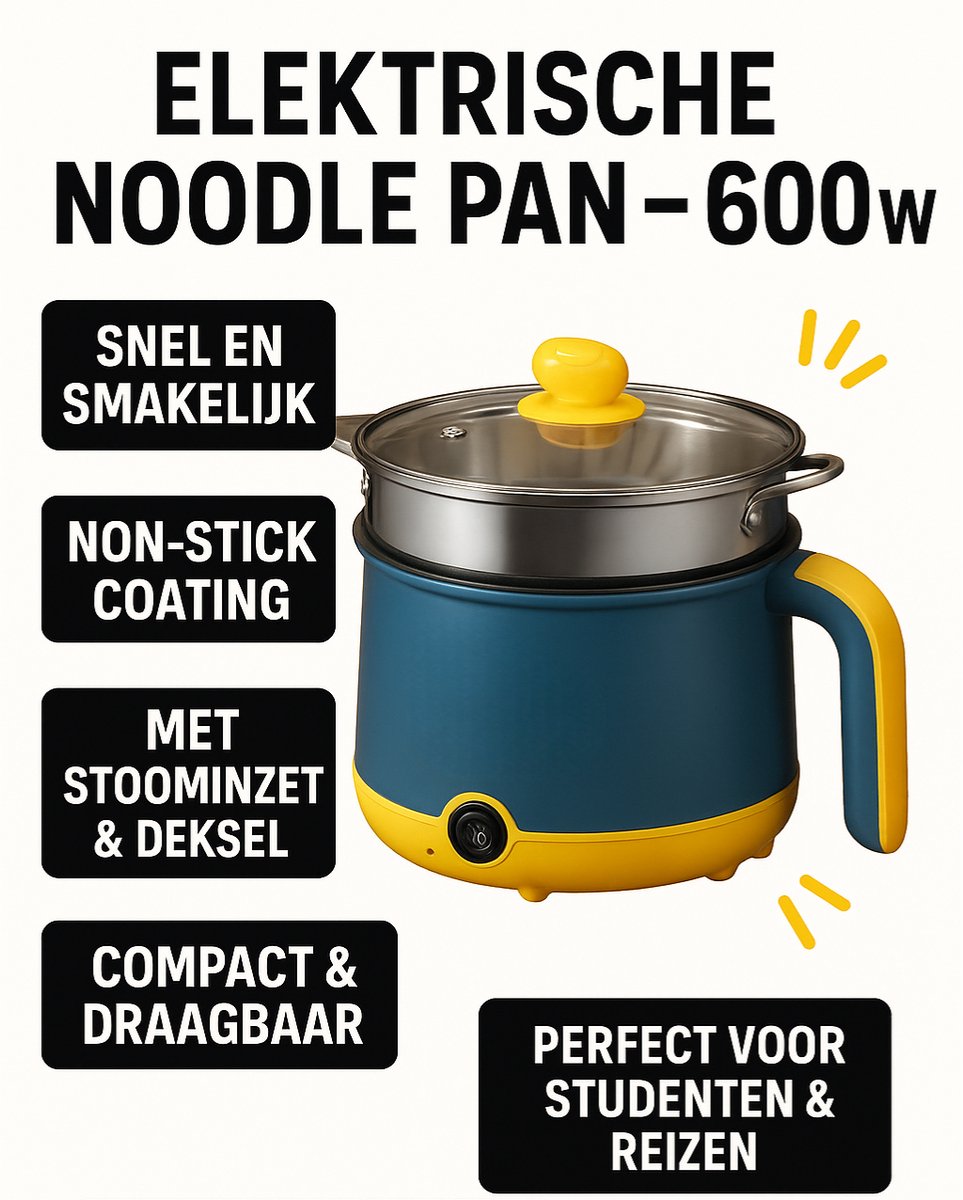 Mini Rijstkoker & Hot Pots, 1,8l Fornuis Non-stick Koekenpan