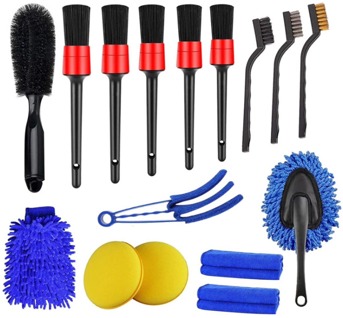 16delige auto schoonmaak set voor het reinigen van borstels auto beauty tool