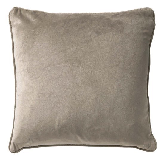 Dutch Decor - Set de 4 coussins décoratifs - Essentials - bois flotté - taupe - 45x45 cm - Finn & Rome - y compris coussins intérieurs - velours