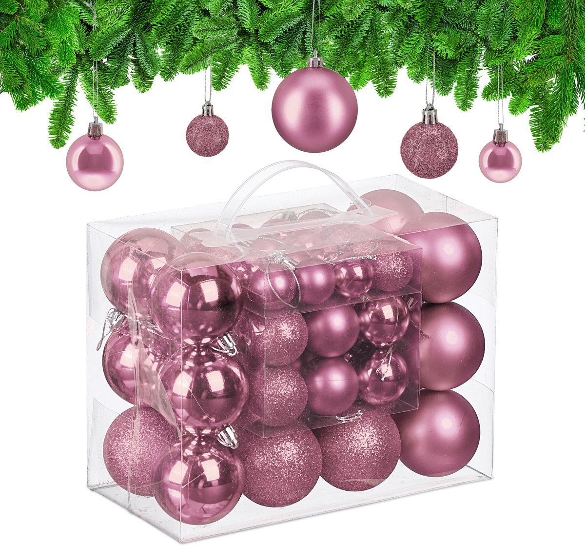 Valery Madelyn kerstballen 50 stuks 6cm kerstballen, essentieel koper