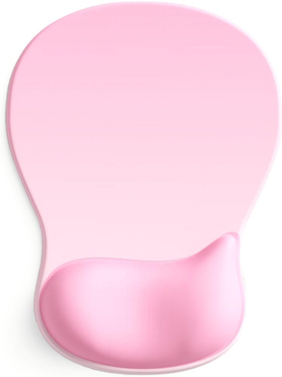 Muismat - Ergonomische Muismat - Muismat Zachte Gel - Gaming Muismat - Muismat met Polssteun - met polsondersteuning - antislip - voor - thuis - spel -decoratie - roze