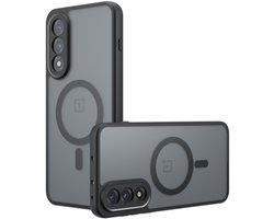 Coverup Hoesje - Geschikt voor OnePlus Nord 5 Hoesje - Coverup Mat Transparante Back Cover met Camera Cover - MagSafe Compatible - Zwart