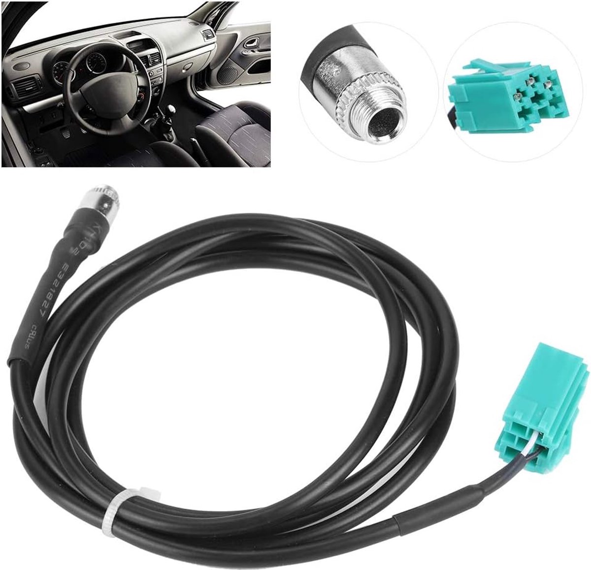 AUX Input Adapter Kabel - 3.5mm Jack Audio Cord - Geschikt voor Clio Espace Twingo
