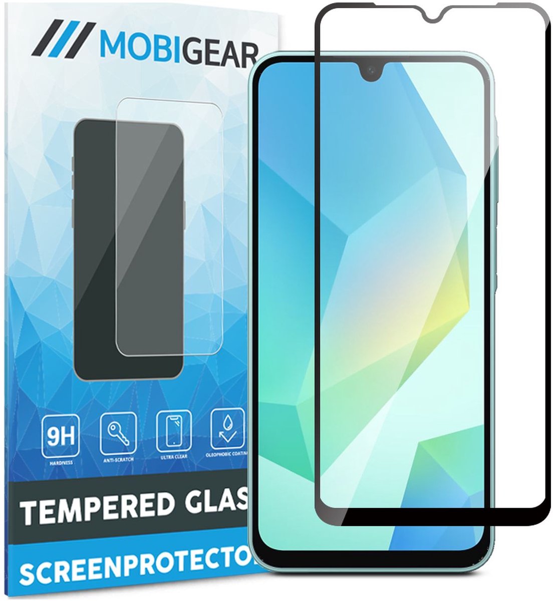 Mobigear Screenprotector geschikt voor Samsung Galaxy A17 Glazen | Mobigear Premium Screenprotector - Case Friendly - Zwart