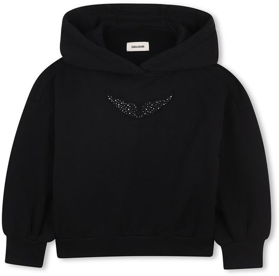 Zadig & Voltaire - Pull à capuche - Zwart - Taille 140