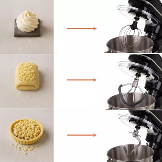 Ruhhy keukenmachine 6,2L verwarmde kom + blender 2300W – mixer, blender, vleesmolen en pastamaker van Ruhhy — afbeelding 3