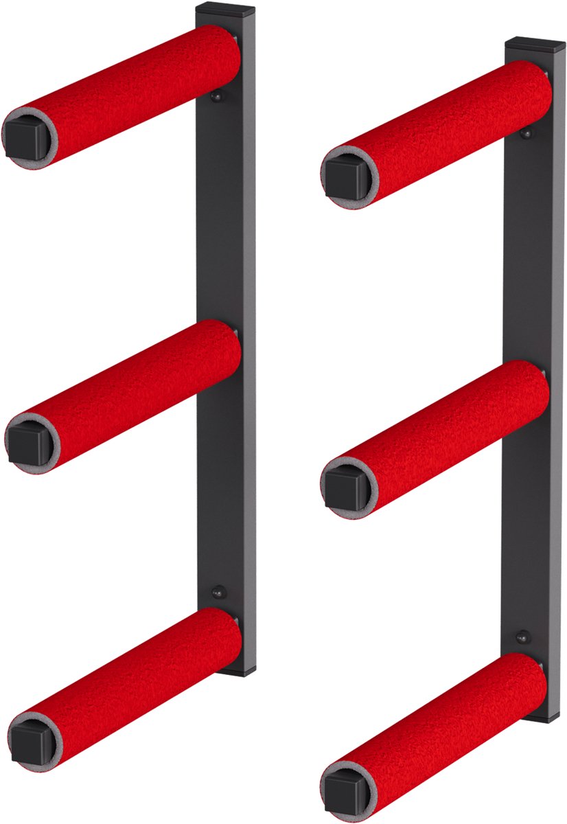 QLS WSC3 ROOD Hanghaak Ophangsysteem Plafondhaak Garage voor Ladder Fiets Gereedschap Opslag - 2 Stuks 10338