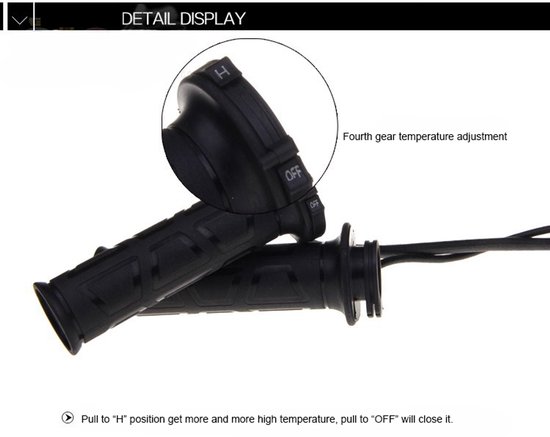 Motorfiets Grip Hoezen,USB-Aangedreven 3 Temperatuur Verwarmer