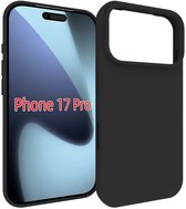 MobyDefend Hoesje - Geschikt voor iPhone 17 Pro - TPU Backcover - Mat Zwart