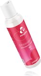 Flesje EasyGlide aardbei glijmiddel op waterbasis, met een roze label met witte tekst en logo.