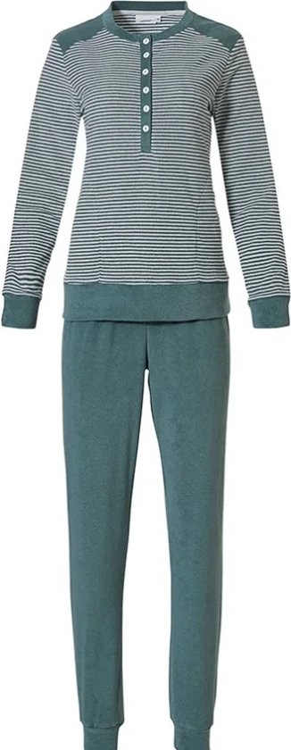 Pastunette badstof dames pyjama - Groen  - 48