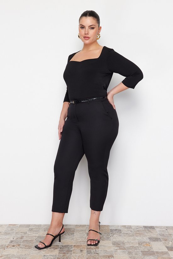 Pantalon carotte grande taille sale
