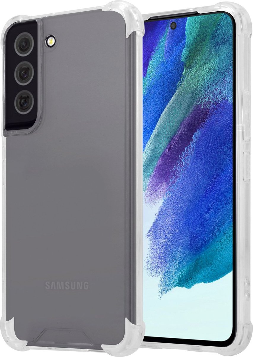 ShieldCase TPU Shock case geschikt voor de Samsung Galaxy A55 hoesje - schokbestendig telefoonhoesje - telefoonhoesje met verstevigde randen voor optimale bescherming - doorzichtige backcover (transparant)