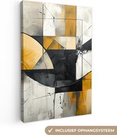 Canvas schilderij 80x120 cm - Wanddecoratie Abstract - Kunst - Geometrisch - Aesthetic - Muurdecoratie woonkamer - Kamer decoratie modern - Abstracte schilderijen