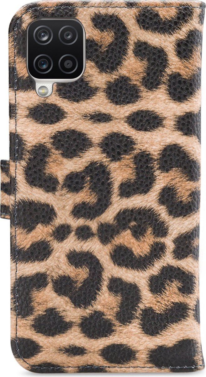 My Style Telefoonhoesje geschikt voor Samsung Galaxy M12 Hoesje | My Style Flex Wallet Bookcase Portemonnee | Pasjeshouder voor 3 Pasjes | Telefoonhoesje voor Pinpas / OV Kaart / Rijbewijs - Leopard | Bruin