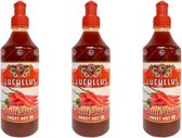 Lucullus® | 3 x 500 ml Chilli Sauce | Sweet Hot | Chilly saus | Multipack