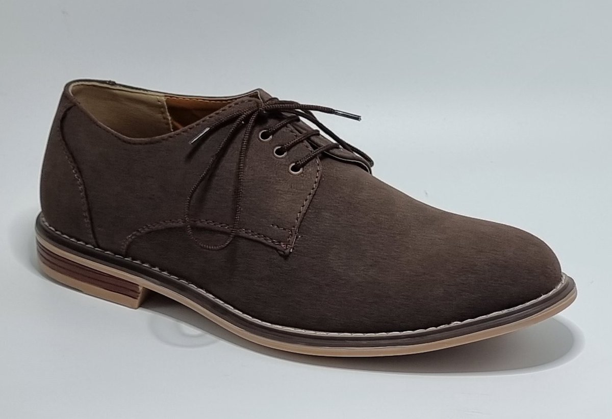 TOMSHOES - Heren Schoenen - Heren Veterschoenen - Nette Schoenen - Suède - Bruin - Maat 40