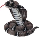 Pia Soft Toys Knuffeldier Cobra slang - zachte pluche stof - grijs - kwaliteit knuffels - 120 cm