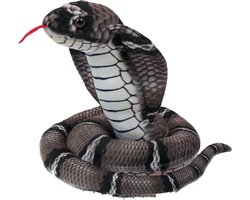 Pia Soft Toys Knuffeldier Cobra slang - zachte pluche stof - grijs - kwaliteit knuffels - 120 cm
