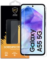Protecteur d'écran Samsung Galaxy A55 - MobyDefend Économiseur d'écran en Glas trempé compatible avec les coques - Protecteur d'écran - Plaque de verre adaptée au Samsung Galaxy A55