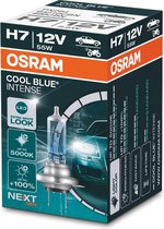 2x ampoules similaires H7 LED 5000K Osram Cool Blue Intense (NEXT GEN) lumière extra blanche brillante jusqu'à 5000 Kelvin et jusqu'à 100% plus de luminosité LED / Xenon Look Phares Ensemble d'ampoules de voiture Feux de croisement / Feux de route