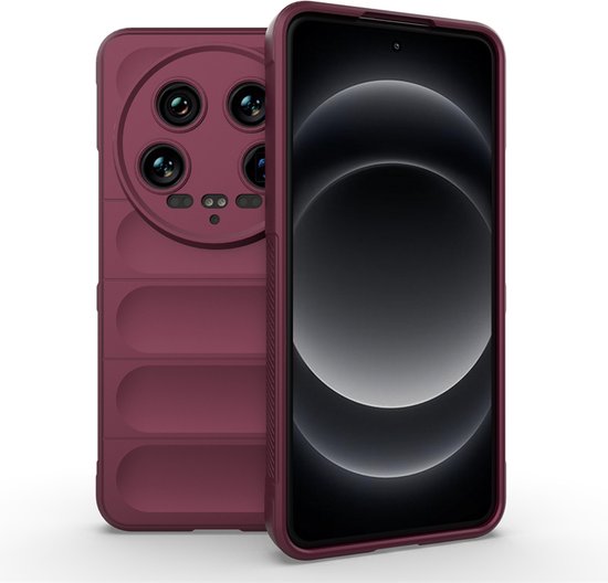 Xiaomi 14 Ultra Hoesje - MobyDefend TPU Gripcase - Paars - GSM Hoesje - Telefoonhoesje Geschikt Voor Xiaomi 14 Ultra