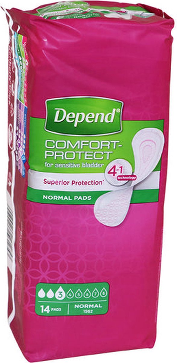 Goedkoopste Depend Verband Normal (1562)- 40 x 14 stuks voordeelverpakking