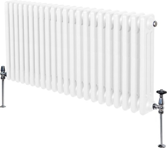 Traditionele 3 Kolom Radiator - 600 x 1012mm - Wit | bol