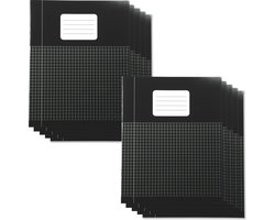 Schriften A5 formaat Ruit 5 mm - Zwart - 10 pak - Schoolschrift geruit - DULA