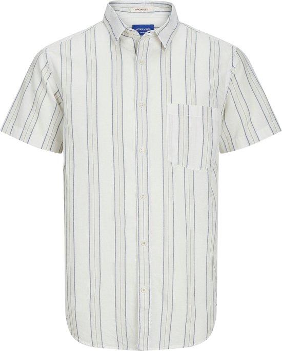 Jack & Jones Overhemd Jorlinen Blend Aruba Stripe Shirt S 12256299 Cloud Dancer Mannen Maat - L