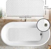 Antislip mat 100 x 40 cm voor bad en douche (Wit)