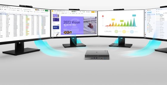 Acer Chromebox CXI5 i5428 Intel Core™ i5 i5-1235U 8 GB DDR4-SDRAM 256 GB SSD ChromeOS Mini PC PC Argent