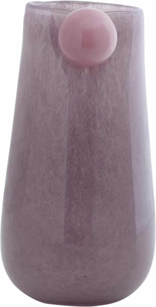 Present Time Vaas Bolita Medium - Paars - Ø15cm - Glas - Scandinavisch - Bloemenvaas - Woondecoratie - Decoratieve vaas voor woonkamer of slaapkamer