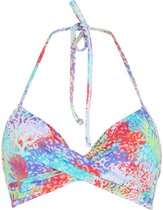 LingaDore Voorgevormde Triangel Bikini Top - 7207TB - Coral leopard print - 40D