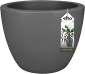 Elho Pure Soft Round Wheels 60 - Grote Bloempot voor Binnen en Buiten - Gereycled Plastic - Ø 59 x H 44.5 cm - Antraciet