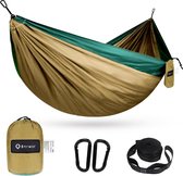 Ultralichte hangmat voor op reis camping 300 kg draagvermogen sneldrogend parachutenylon inclusief nylon riemen - voor binnen/buiten tuin