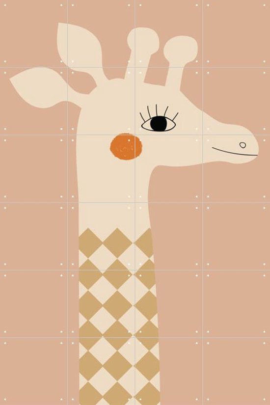 IXXI Shiny Giraffe - Wanddecoratie - Kinderen - 80 x 120 cm