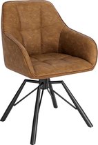 Rootz Draaibare Eetkamerstoel - Roterende Stoel - Bureaustoel - Ergonomisch Ontwerp - Comfortabele zitplaatsen - Duurzame constructie - 58,5 cm x 82,5 cm x 54,5 cm