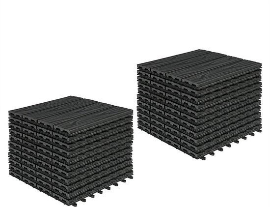 Froadp Balkontegels, 30 x 30 cm, terrastegels met houtnerf-uiterlijk
