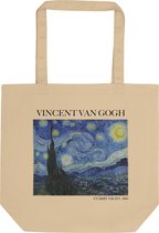 Vincent van Gogh 'Nuit étoilée' ("Nuit Starry ") Célèbre peinture Tote bag | Sac 100% coton | Sac fourre-tout artistique | Naturel