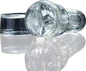 Doorzichtige Fleshlight Ice Crystal, met textuur van een vrouwelijk geslachtsdeel.