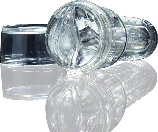 Doorzichtige Fleshlight Ice Crystal, met textuur van een vrouwelijk geslachtsdeel.