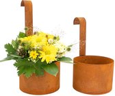 Plantenpot - Vintage - Set van 2 - Hangend - Metaal - Tuin